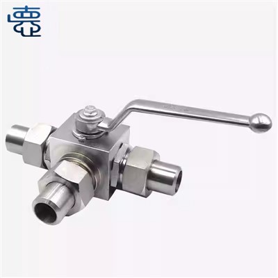 Kolme-suunaga põkk-keevitatud kõrgsurve{2}}sepistatud terasest kuulventiil